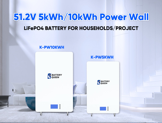 Monophasé 48V 100ah 200ah 5kwh 10kwh de mur de puissance de batterie de la catégorie A+ Lifepo4