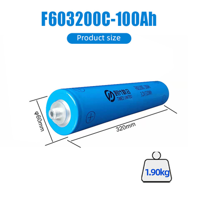 Batterie LiFePO4 3.2V 100Ah cylindrique de cycle profond de Deligreen